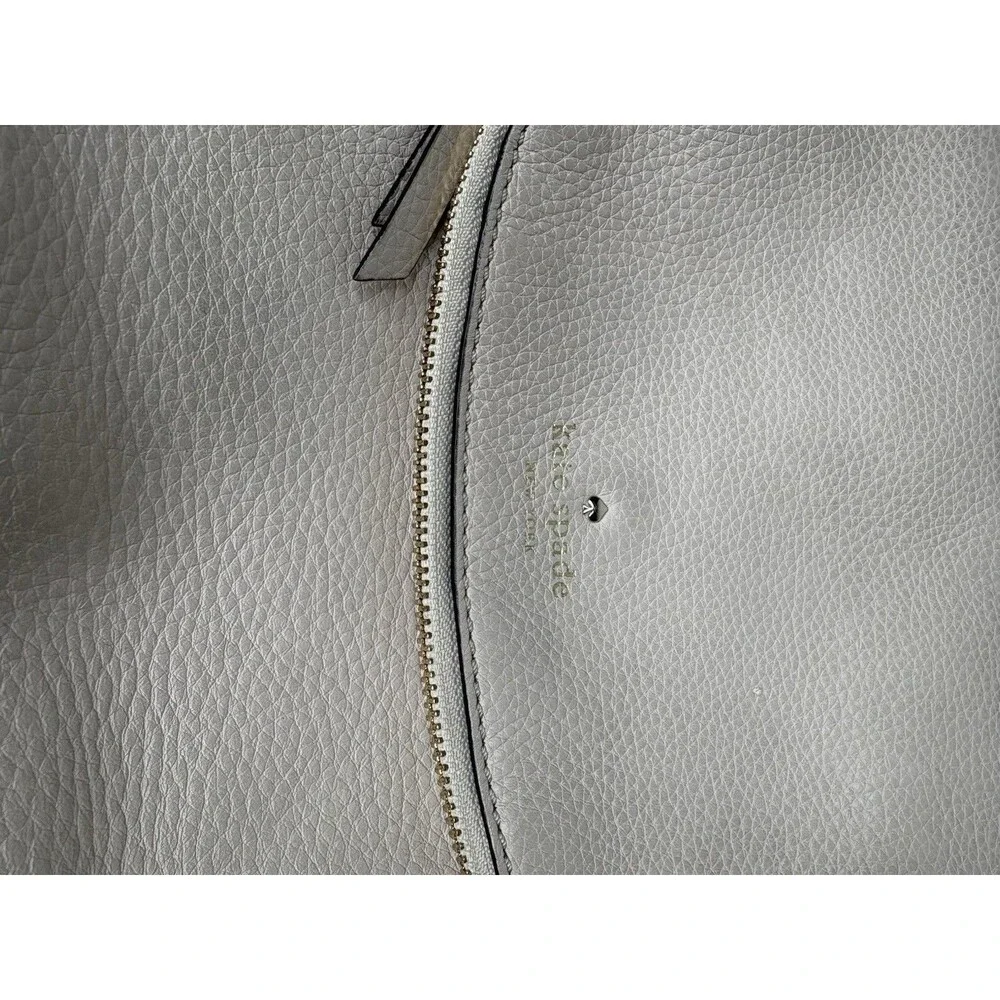 Kate Spade Devin Beige Crossbody/Handbag Dual Pockets Pebble Leather
